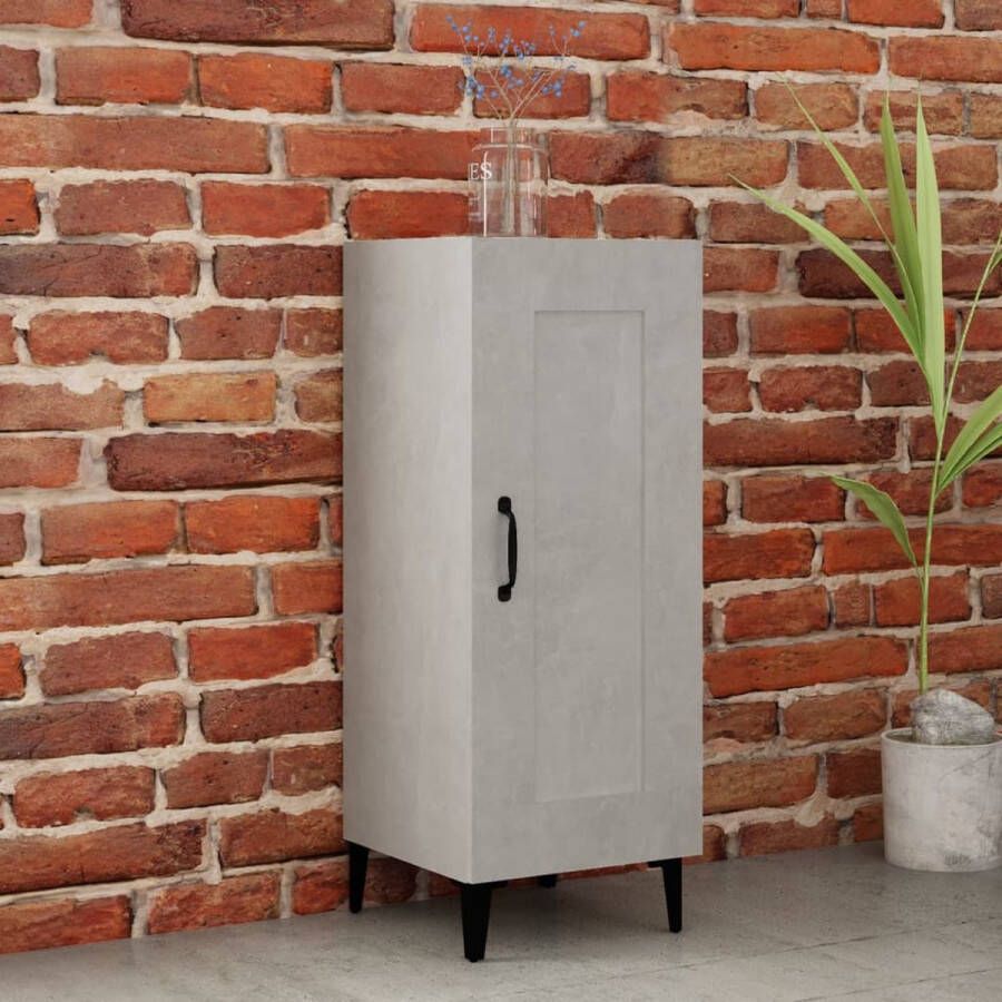 VidaXL -Dressoir-34 5x34x90-cm-bewerkt-hout-betongrijs