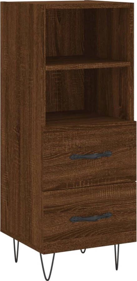 Prolenta Premium INFIORI Dressoir 34 5x34x90 cm bewerkt hout bruineikenkleurig - Foto 5