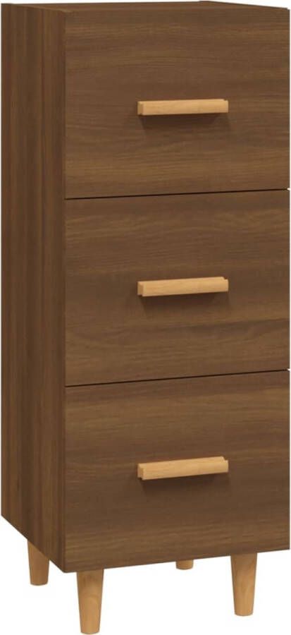 VidaXL -Dressoir-34 5x34x90-cm-bewerkt-hout-bruineikenkleurig - Foto 2