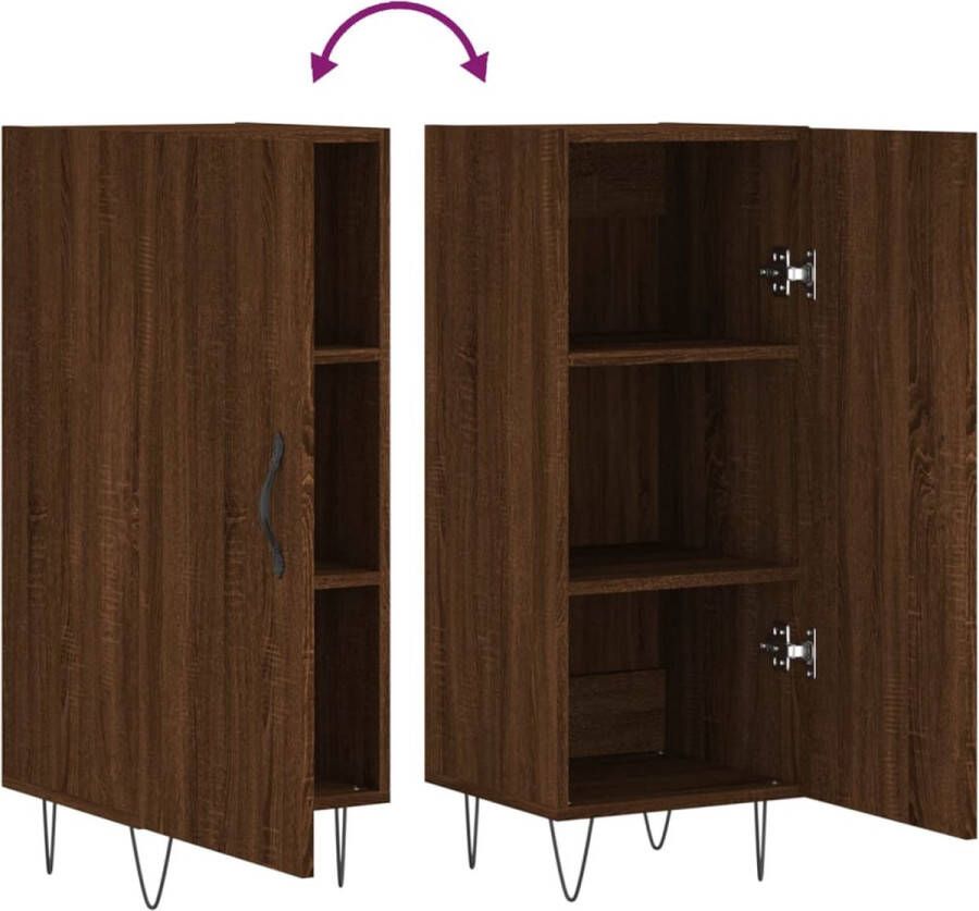 VidaXL -Dressoir-34 5x34x90-cm-bewerkt-hout-bruineikenkleurig - Foto 4