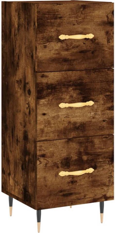 VidaXL -Dressoir-34 5x34x90-cm-bewerkt-hout-gerookt-eiken - Foto 6