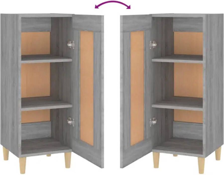 VidaXL -Dressoir-34 5x34x90-cm-bewerkt-hout-gerookt-eiken - Foto 3