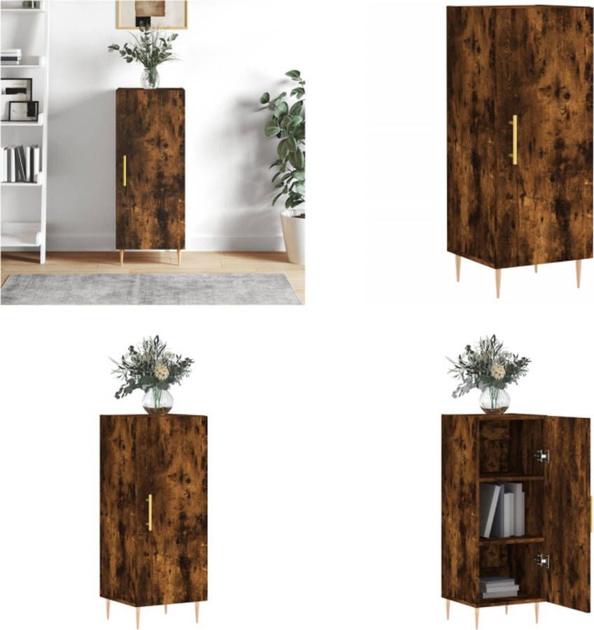 VidaXL -Dressoir-34-5x34x90-cm-bewerkt-hout-gerookt-eiken Dressoir Dressoirs Opbergkast Wandkast - Foto 5
