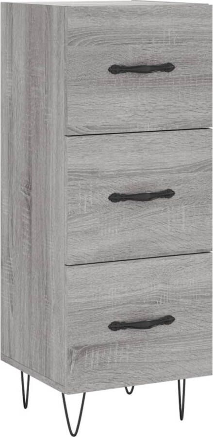 Prolenta Premium INFIORI Dressoir 34 5x34x90 cm bewerkt hout grijs sonoma eikenkleurig - Foto 19