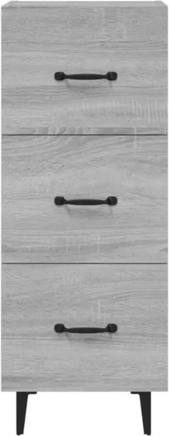 VidaXL -Dressoir-34 5x34x90-cm-bewerkt-hout-grijs-sonoma-eikenkleurig - Foto 2