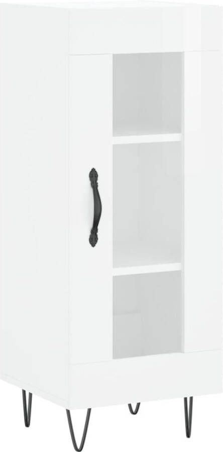 VidaXL -Dressoir-34 5x34x90-cm-bewerkt-hout-hoogglans-wit - Foto 12