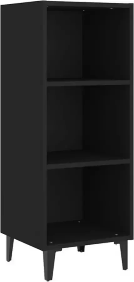 VidaXL -Dressoir-34 5x32 5x90-cm-bewerkt-hout-zwart - Foto 4