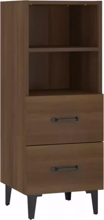 VidaXL -Dressoir-34 5x34x90-cm-bewerkt-hout-bruineikenkleurig - Foto 2
