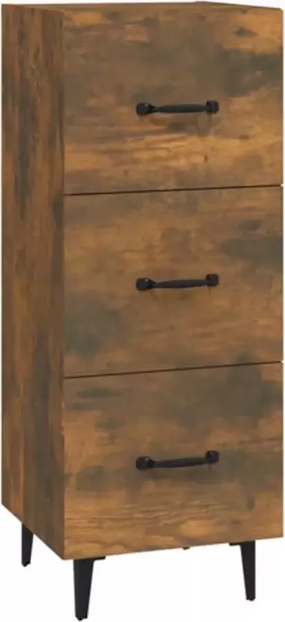 VidaXL -Dressoir-34 5x34x90-cm-bewerkt-hout-gerookt-eiken - Foto 2