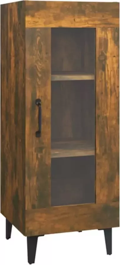 VidaXL -Dressoir-34 5x34x90-cm-bewerkt-hout-gerookt-eikenkleurig - Foto 3