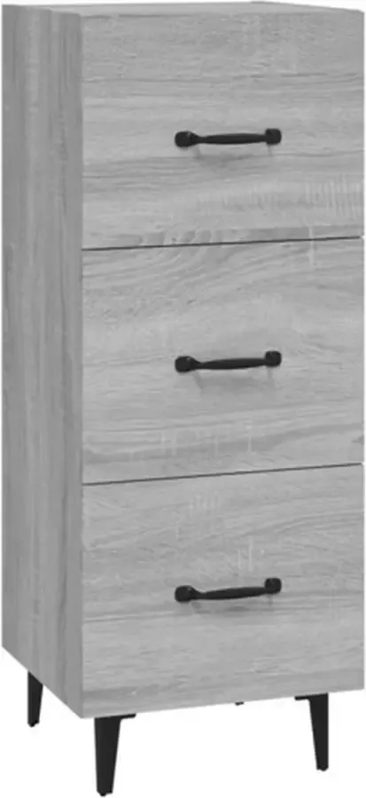 VidaXL -Dressoir-34 5x34x90-cm-bewerkt-hout-grijs-sonoma-eikenkleurig - Foto 3