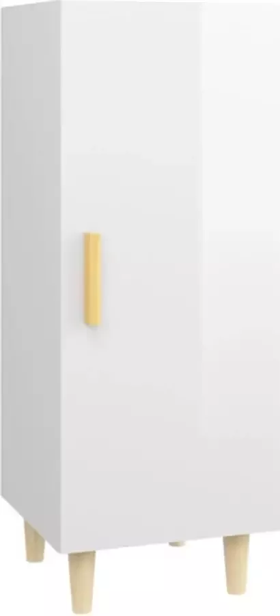 VidaXL -Dressoir-34 5x34x90-cm-bewerkt-hout-hoogglans-wit - Foto 4