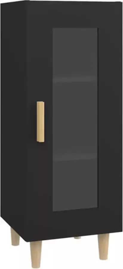 VidaXL -Dressoir-34 5x34x90-cm-bewerkt-hout-zwart - Foto 3