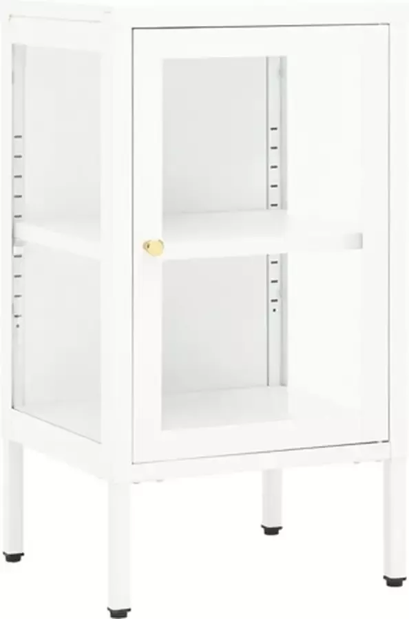 VidaXL -Dressoir-38x35x70-cm-metaal-en-glas - Foto 2