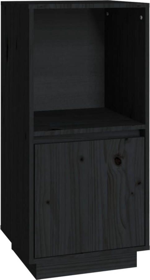 VidaXL -Dressoir-38x35x80-cm-massief-grenenhout-zwart - Foto 2