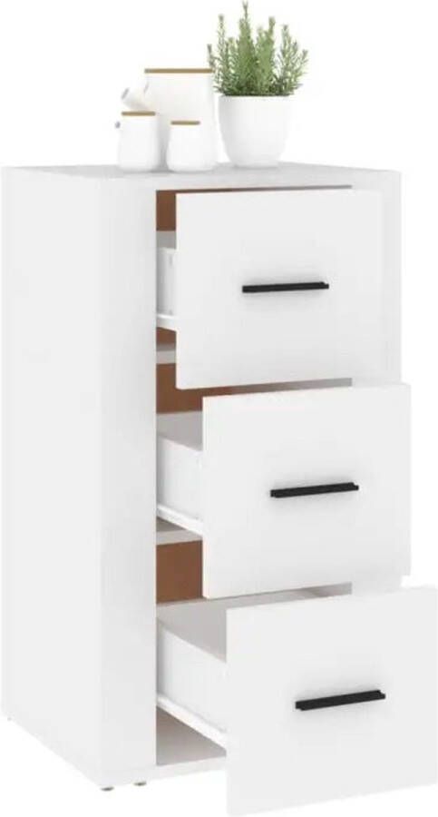VidaXL -Dressoir-40x33x70-cm-bewerkt-hout-wit - Foto 2