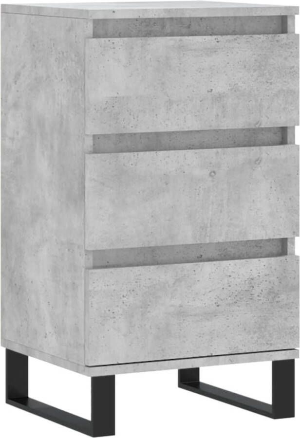 VidaXL -Dressoir-40x35x70-cm-bewerkt-hout-betongrijs - Foto 2