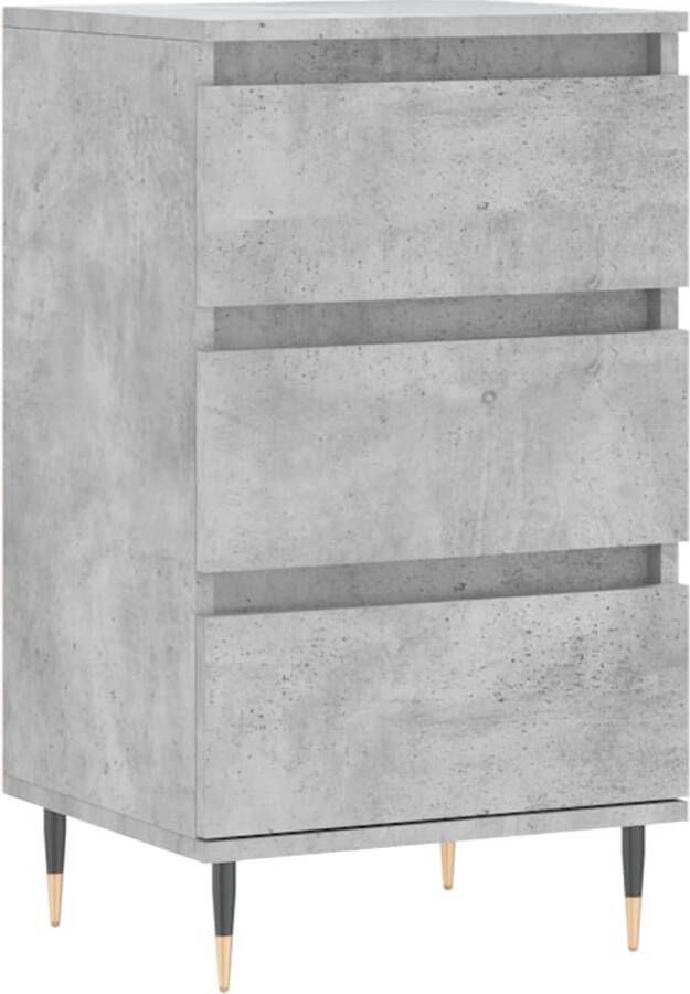 VidaXL Dressoir 40x35x70 cm Bewerkt hout Grijs Dressoir Meubel Houten Dressoir Grijze Dressoir Vintage Dressoir - Foto 3