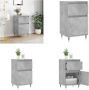 VidaXL Dressoir 40x35x70 cm bewerkt hout betongrijs Dressoir Dressoirs Opbergkast Wandkast - Thumbnail 3