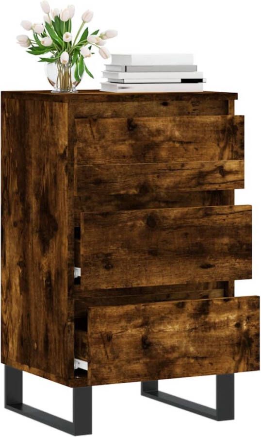 VidaXL -Dressoir-40x35x70-cm-bewerkt-hout-gerookt-eikenkleurig - Foto 4