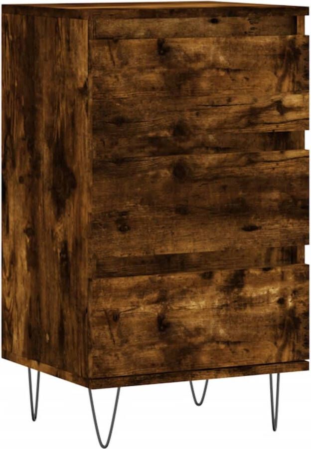 VidaXL -Dressoir-40x35x70-cm-bewerkt-hout-gerookt-eikenkleurig - Foto 4