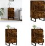 VidaXL Dressoir 40x35x70 cm bewerkt hout gerookt eikenkleurig Dressoir Dressoirs Kast Buffetkast - Thumbnail 4