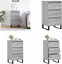 VidaXL Dressoir 40x35x70 cm bewerkt hout grijs sonoma Dressoir Dressoirs Kast Buffetkast - Thumbnail 2