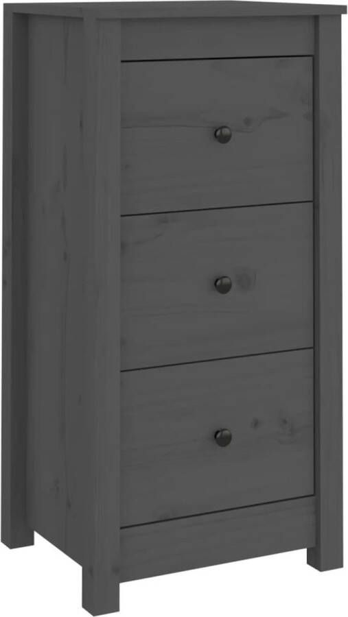 VidaXL -Dressoir-40x35x80-cm-massief-grenenhout-grijs