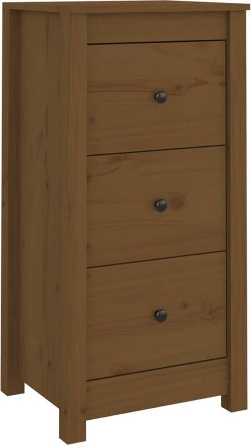 VidaXL -Dressoir-40x35x80-cm-massief-grenenhout-honingbruin - Foto 3