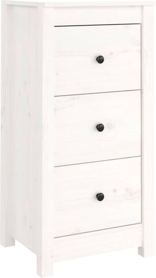 VidaXL -Dressoir-40x35x80-cm-massief-grenenhout-wit - Foto 3
