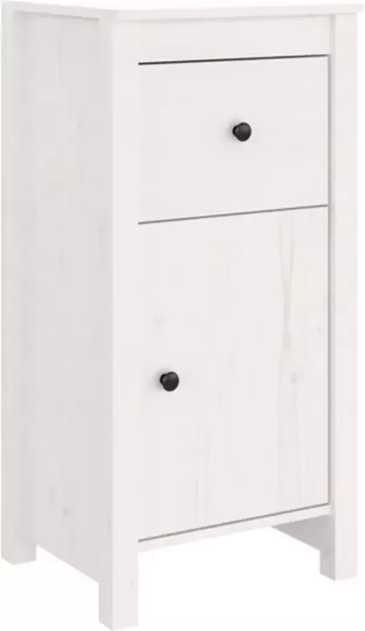 VidaXL -Dressoir-40x35x80-cm-massief-grenenhout-wit - Foto 5