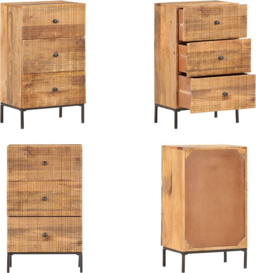 VidaXL Dressoir 45x30x75 cm massief mangohout Dressoir Dressoirs Kast Kasten - Foto 2