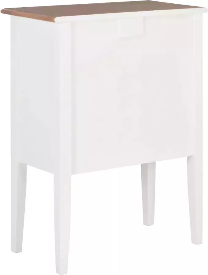 VidaXL -Dressoir-54x30x80-cm-massief-hout-wit - Foto 3