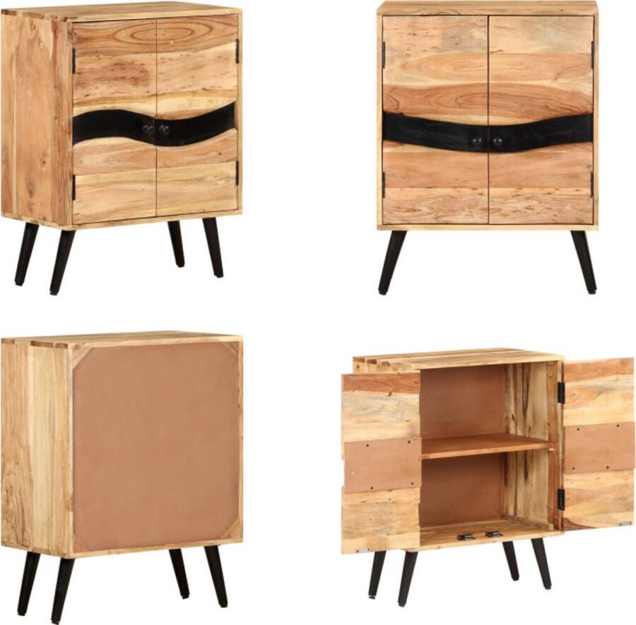 VidaXL Dressoir 57x34x75 cm massief acaciahout Dressoir Dressoirs Kast Kasten