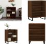 VidaXL Dressoir 57x35x70 cm bewerkt hout bruineikenkleurig Dressoir Dressoirs Opbergkast Wandkast - Thumbnail 3