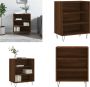 VidaXL Dressoir 57x35x70 cm bewerkt hout bruineikenkleurig Dressoir Dressoirs Opbergkast Wandkast - Thumbnail 1