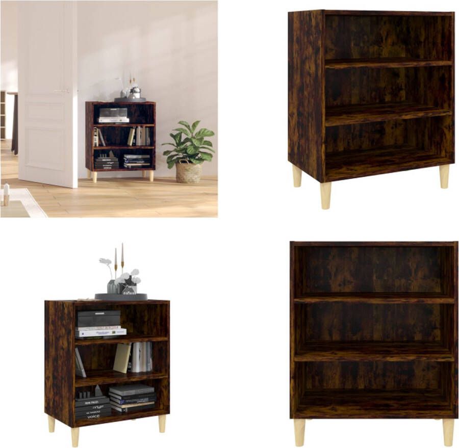 VidaXL Dressoir 57x35x70 cm bewerkt hout gerookt eikenkleurig Dressoir Dressoirs Opbergkast Buffetkast