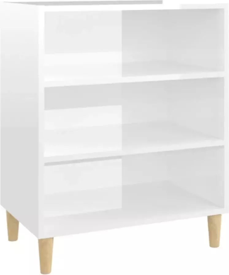 VidaXL -Dressoir-57x35x70-cm-spaanplaat-hoogglans-wit - Foto 2