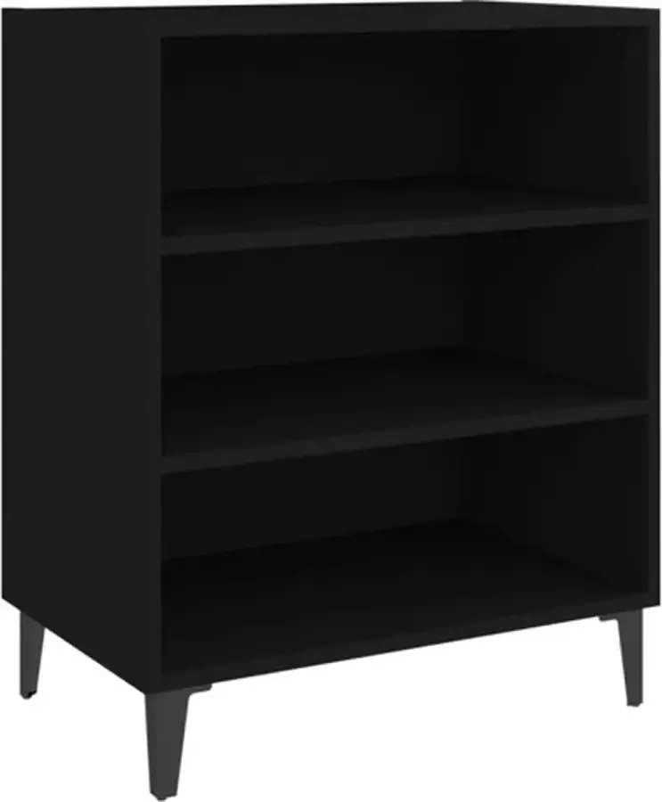 VidaXL Dressoir 57x35x70 cm bewerkt hout zwart - Foto 2