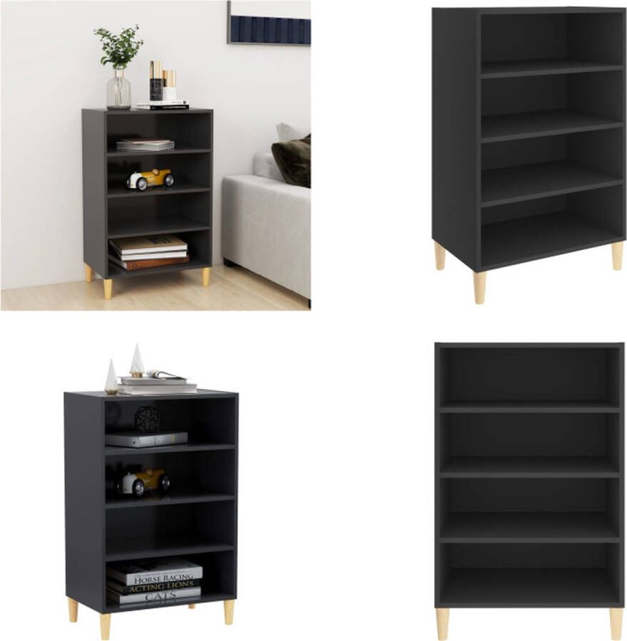 VidaXL Dressoir 57x35x90 cm bewerkt hout grijs Dressoir Dressoirs Zijkast - Foto 2