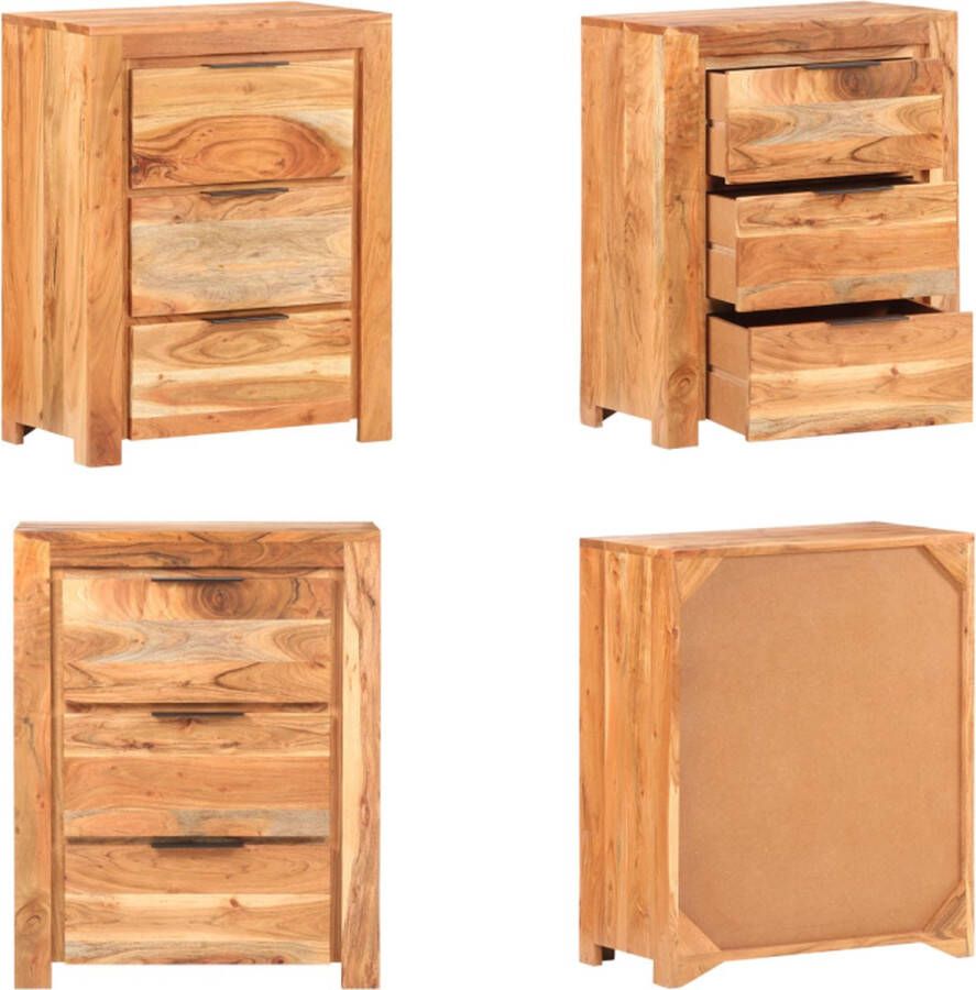 VidaXL Dressoir 59x33x75 cm massief acaciahout Dressoir Dressoirs Kast Kasten