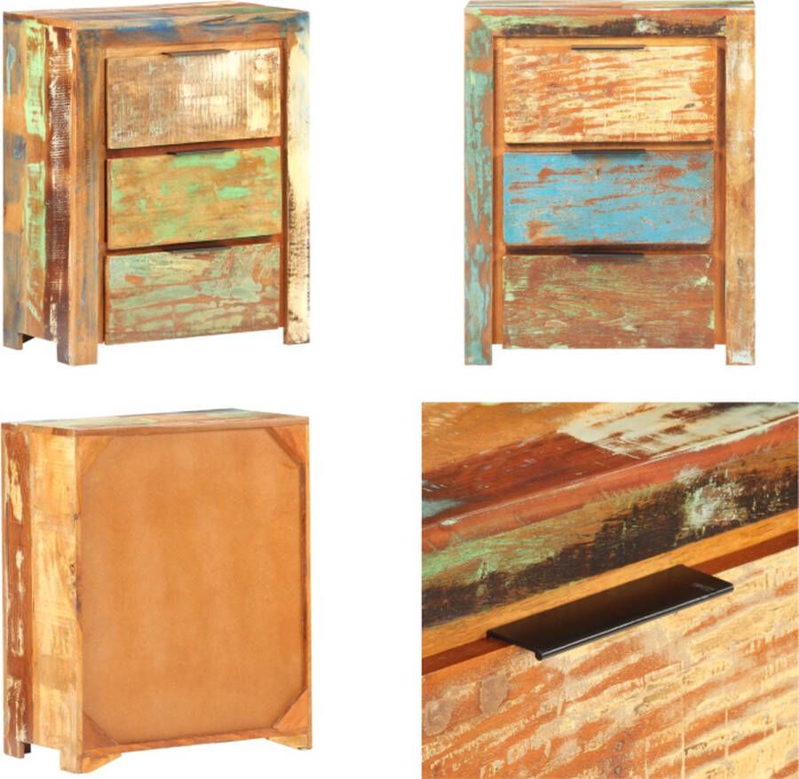 VidaXL Dressoir 59x33x75 cm massief gerecycled hout Dressoir Dressoirs Kast Kasten