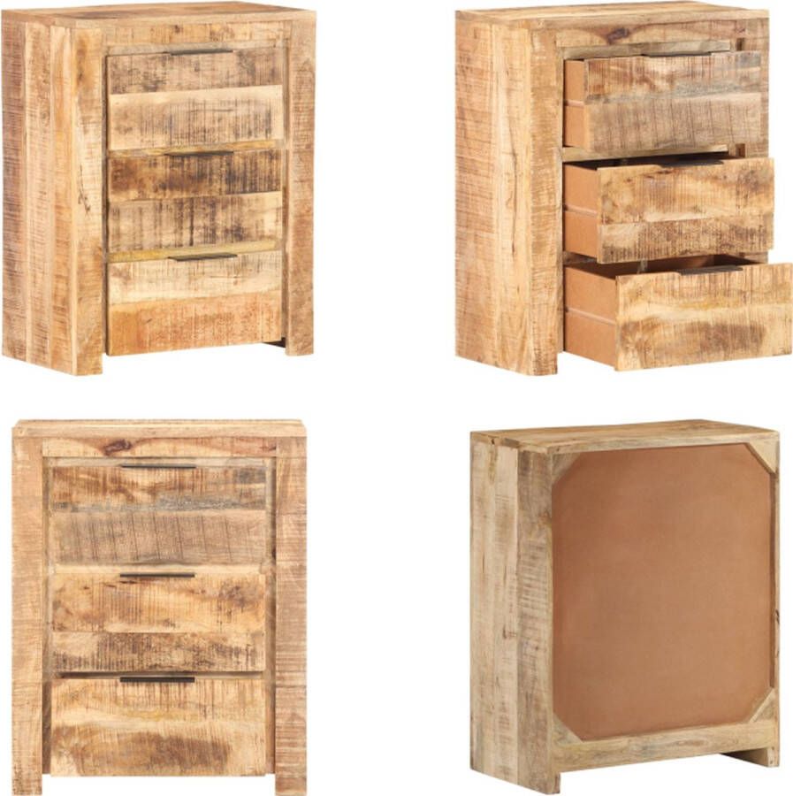 VidaXL Dressoir 59x33x75 cm ruw mangohout Dressoir Dressoirs Kast Kasten
