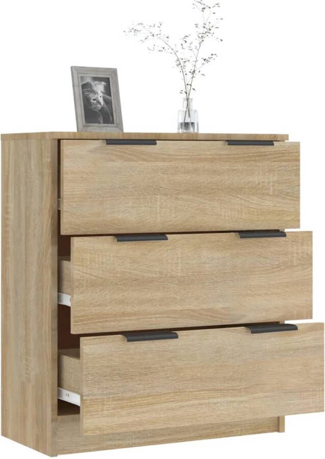 VidaXL -Dressoir-60x30x70-cm-bewerkt-hout-bruineikenkleurig - Foto 3