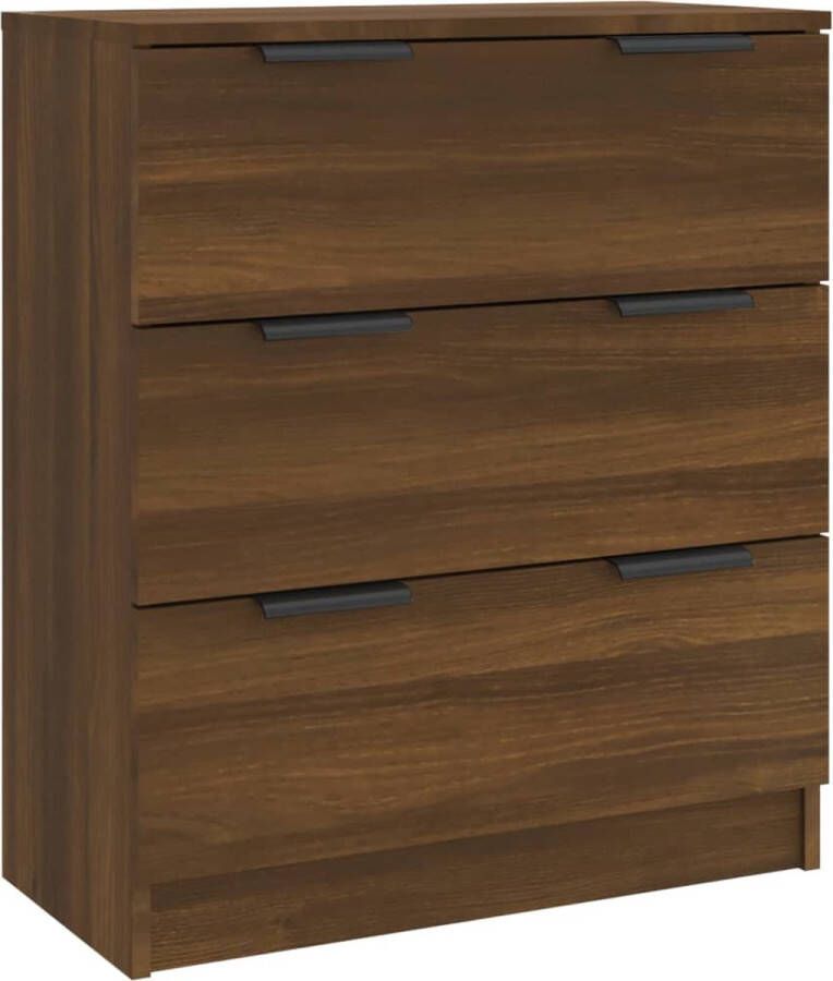 VidaXL The Living Store Dressoir 60x30x70 cm bewerkt hout bruin eikenkleur Dressoir Houten Dressoir Vintage Dressoir Salontafel Tv Tafel - Foto 2