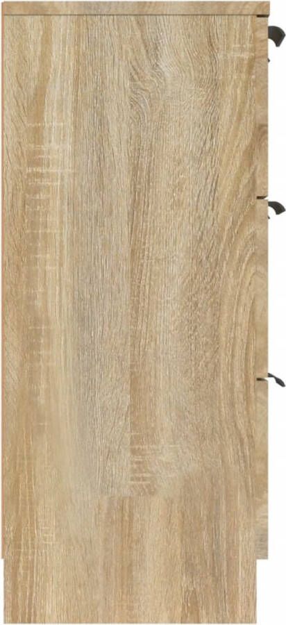 VidaXL -Dressoir-60x30x70-cm-bewerkt-hout-bruineikenkleurig - Foto 4