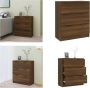 VidaXL Dressoir 60x30x70 cm bewerkt hout bruineikenkleurig Dressoir Dressoirs Kast Wandkast - Thumbnail 2