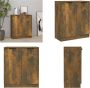 VidaXL Dressoir 60x30x70 cm bewerkt hout gerookt eikenkleurig Dressoir Dressoirs Kast Wandkast - Thumbnail 1