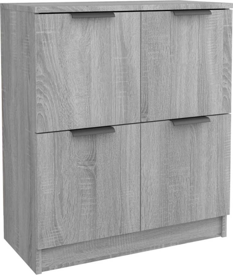 VidaXL Dressoir Grijs Sonoma Eiken 60x30x70 cm Dressoir Minimalistisch Design Grijze Meubelen Houten Dressoirs Opbergkasten - Foto 4