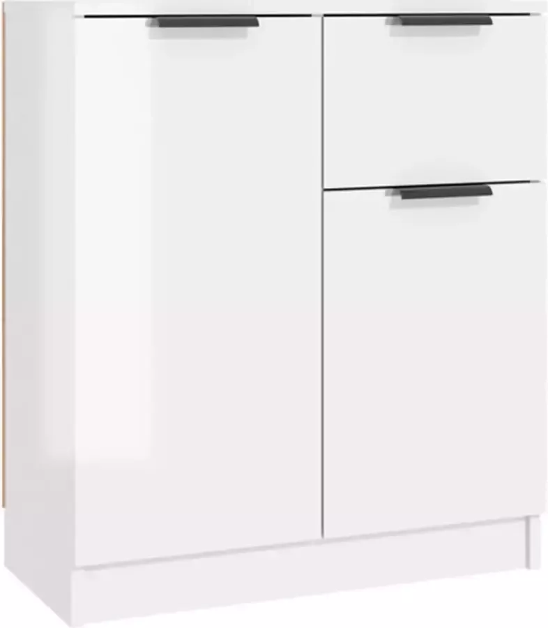 VidaXL -Dressoir-60x30x70-cm-bewerkt-hout-hoogglans-wit - Foto 2
